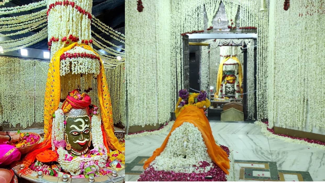 Ujjain Mahakal: Baba Mahakal's Darbar decorated with 150 kg mogra
