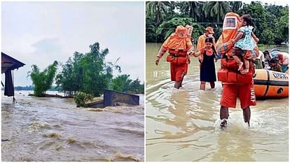 असम में बाढ़ से हालात खराब: ढाई लाख से अधिक लोग प्रभावित, राहत-बचाव अभियान के लिए मैदान में उतरे NDRF-SDRF Flood situation in Assam gradually improving; 2.72 lakh people still affected