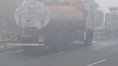 Tanker full of acid leaked on National Highway in Kurukshetra