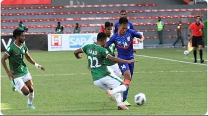 SAFF Football: बांग्लादेश ने मालदीव को हराया, ग्रुप बी में रोचक हुई सेमीफाइनल की रेस SAFF Football: Bangladesh beat Maldives, semi-final race becomes interesting in Group B