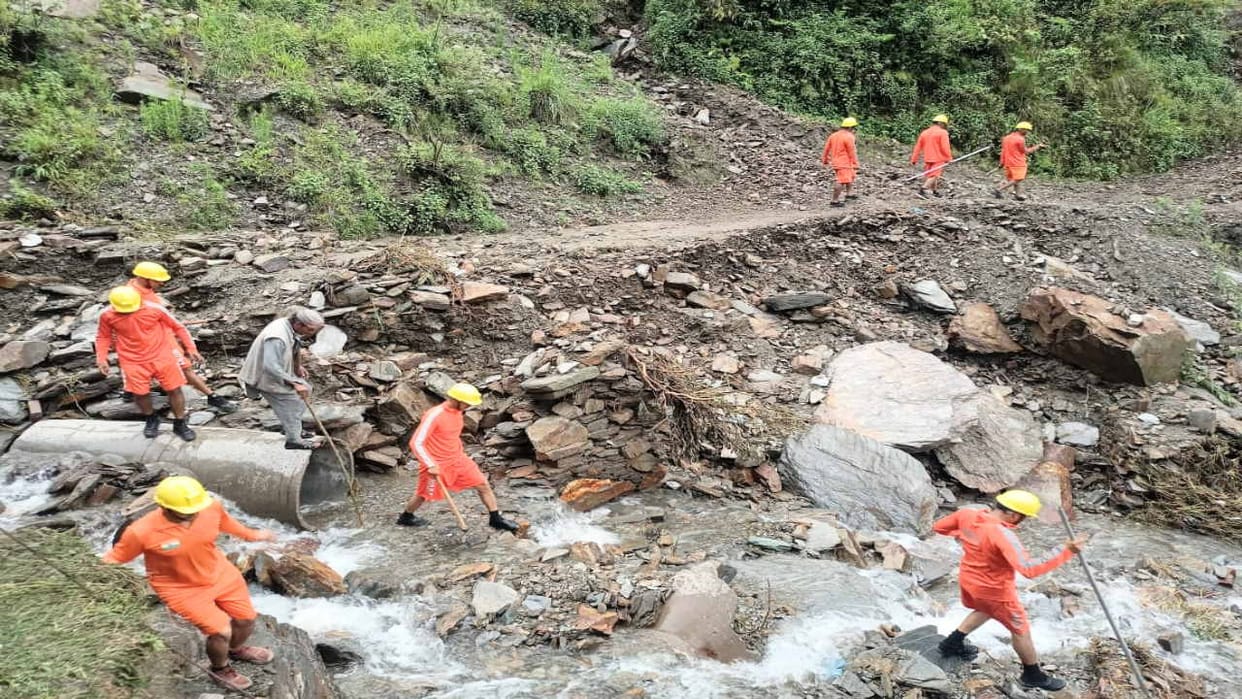 Baginala flooded due to heavy rains, woman swept away, school building and bridge damaged