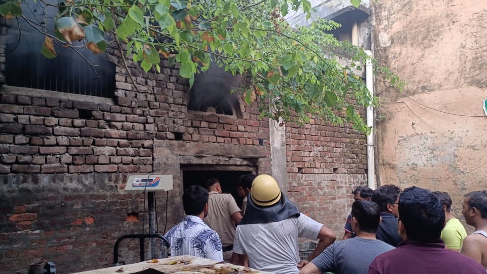 Fire broke out at store in Kashmiri Market in Gannaur of Sonipat