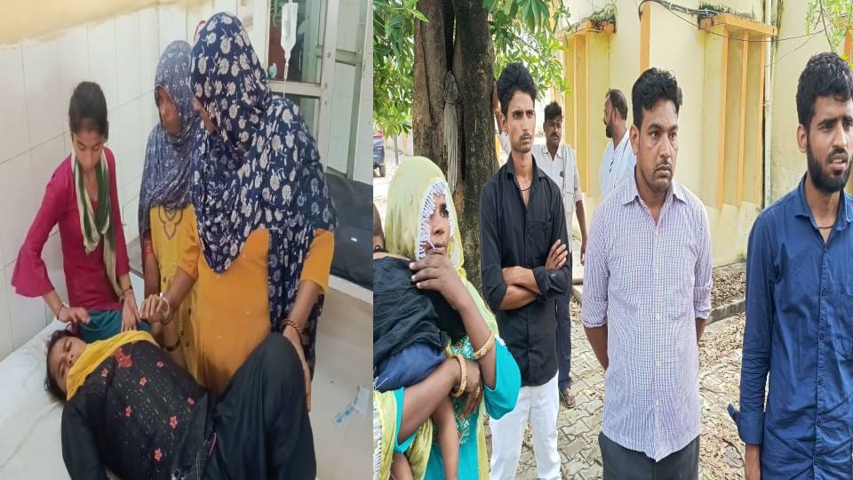 a woman died and two seriously injured after their car hit tree in Mainpuri