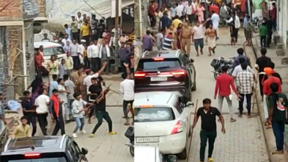 henchmen of Parking contractor beat youth with sticks in Mathura up news