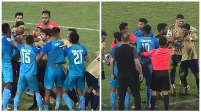 SAFF Championship Fight erupts between India and Kuwait footballers during match Red card for Igor Stimac