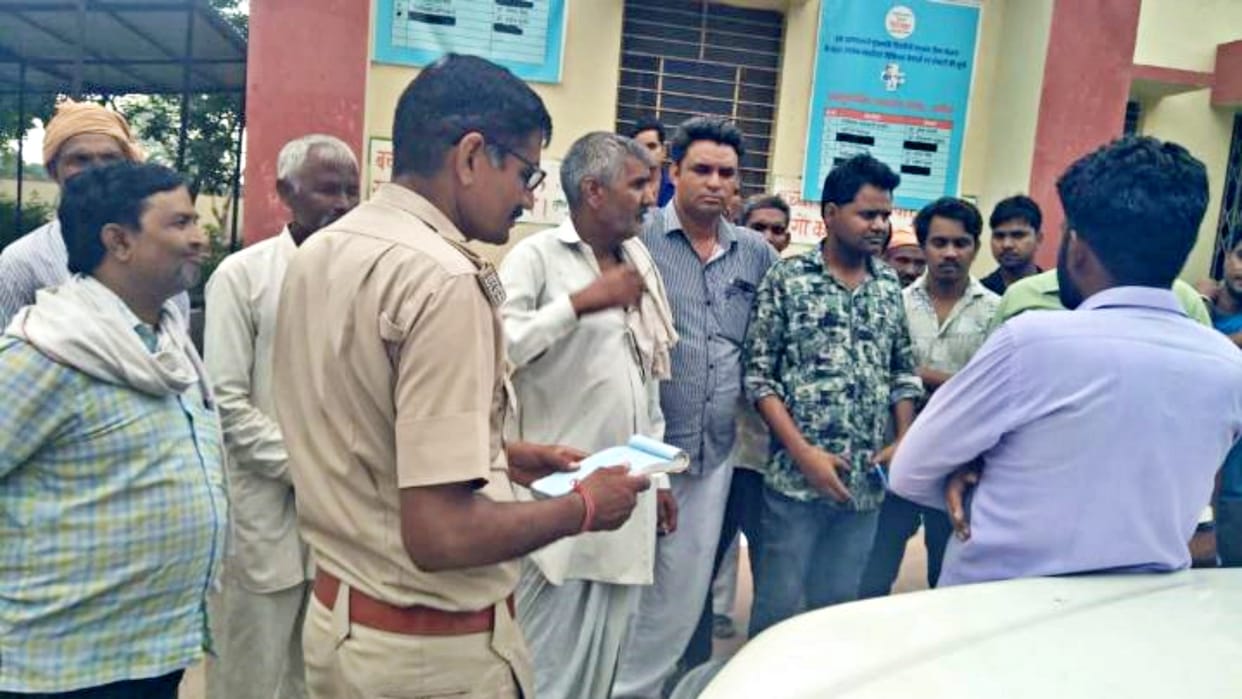 bike husband and wife died due to uncontrollable truck collision in bharatpur