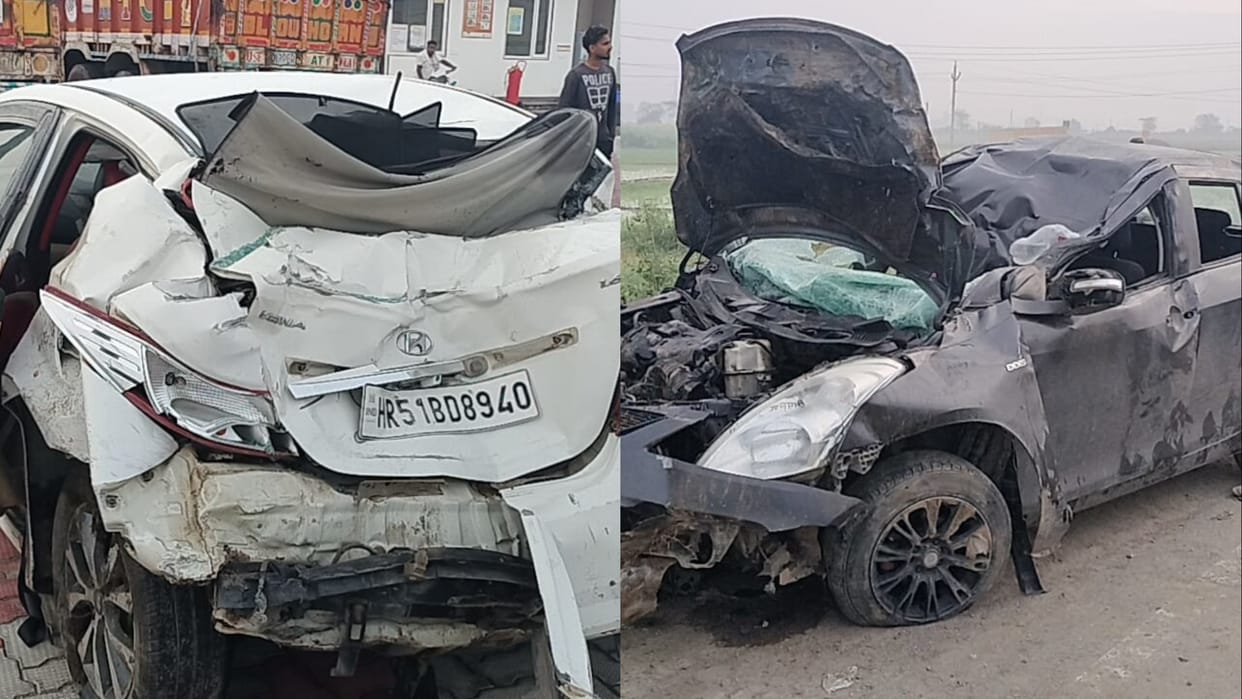 Two youths died in a road accident in Indri of Karnal