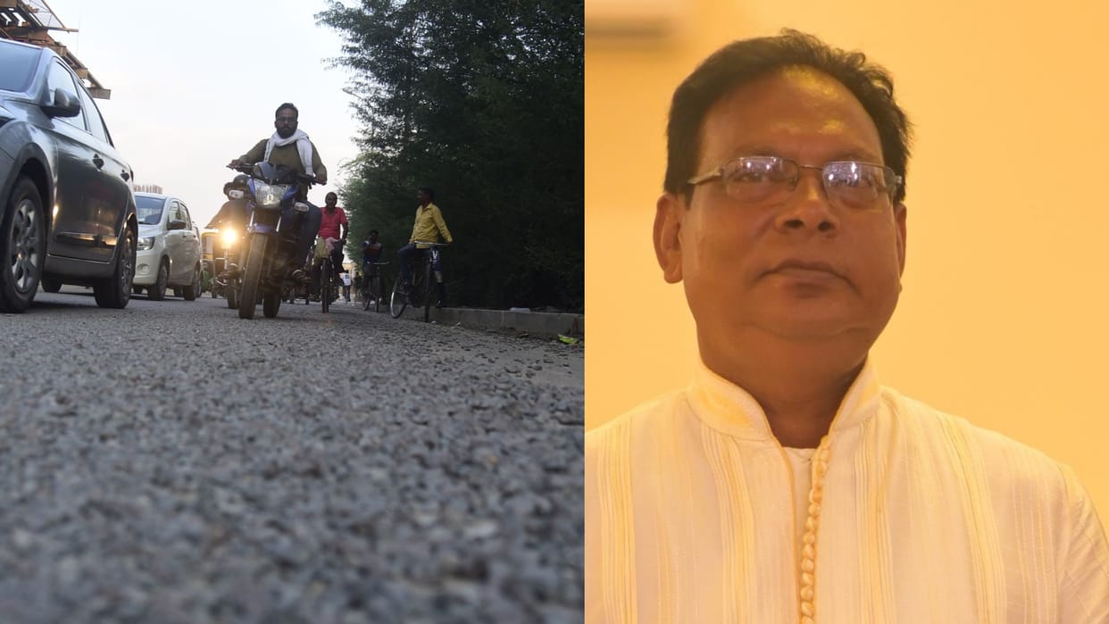 A man died when his bike slips on Khurram Nagar Chauraha in Lucknow.