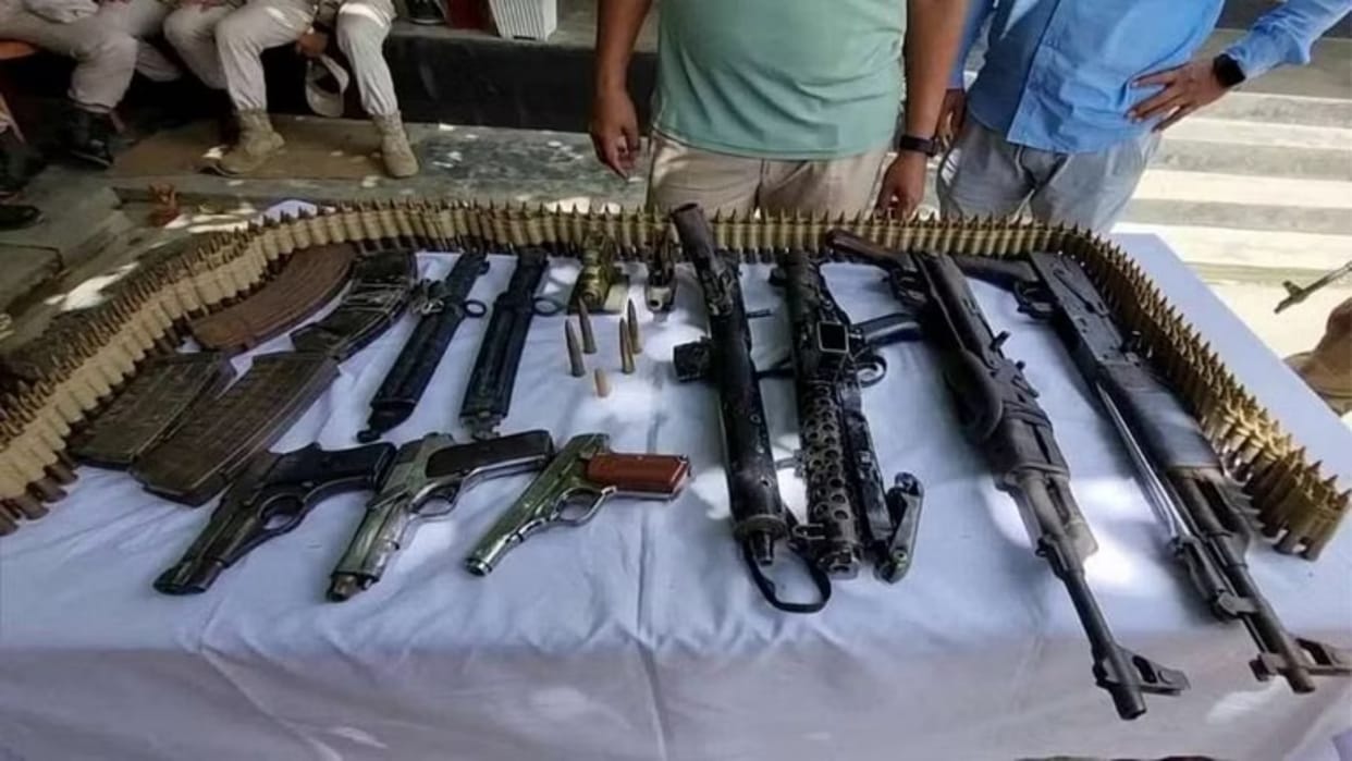 Manipur Big success for security personnel two arrested with arms ammunition in IMPHAL EAST DISTRICT