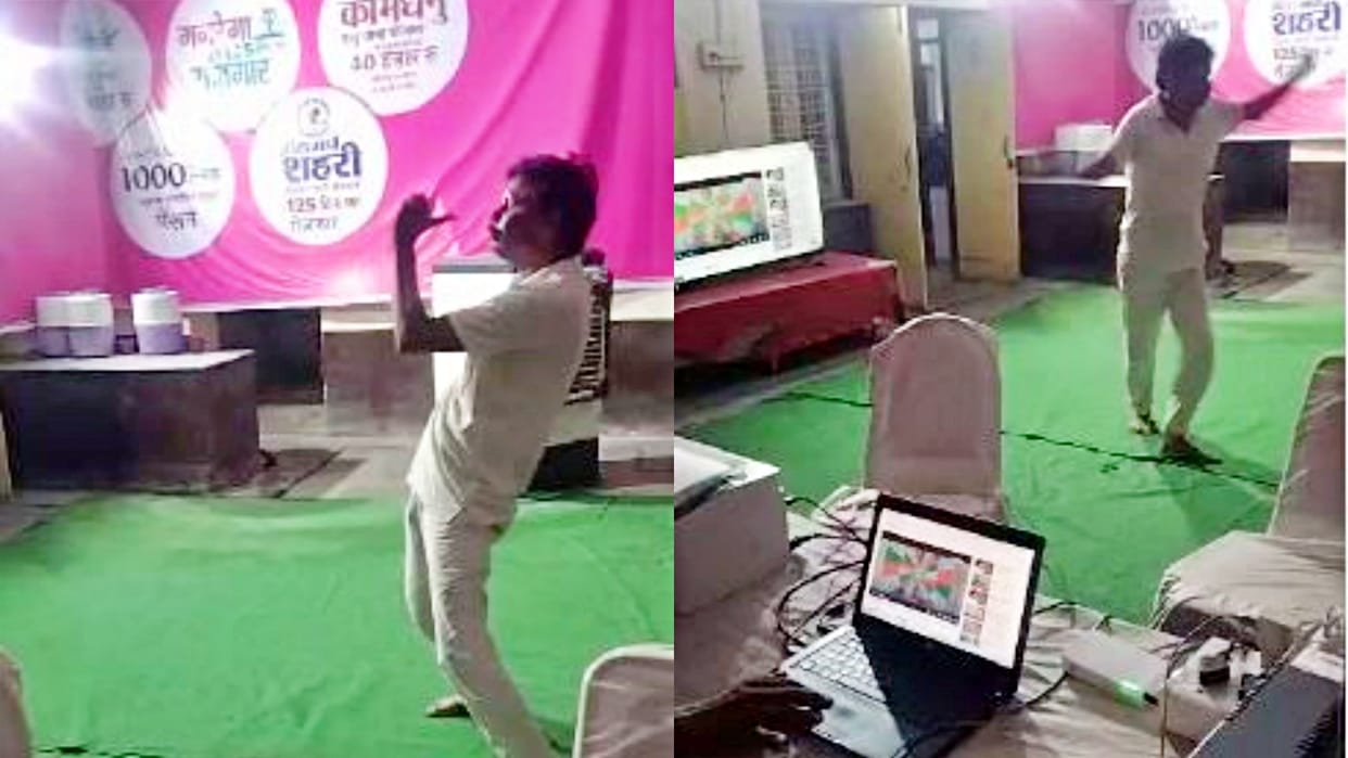 Drunk electrician dances in Baran inflation relief camp