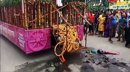 Tripura: हाईटेंशन तार के संपर्क में आया रथ, दो बच्चों समेत छह लोगों की मौत, ऊर्जा मंत्री ने दिए जांच के आदेश Tripura: several people dead as rath catches fire after coming in contact with high tension wire