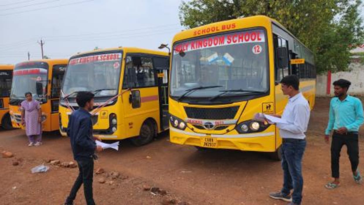 Flaws found during inspection of school buses in kabirdham and GPM