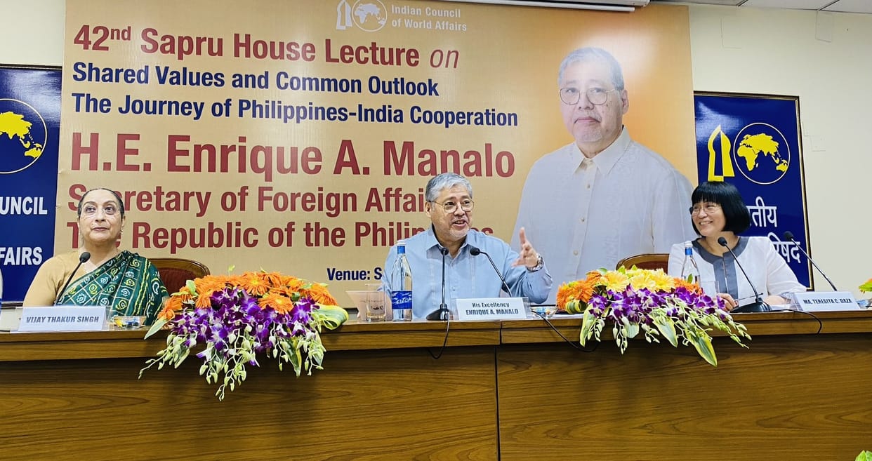 Philippines Foreign minister Enrique A Manalo said We want very robust defence partnership with India