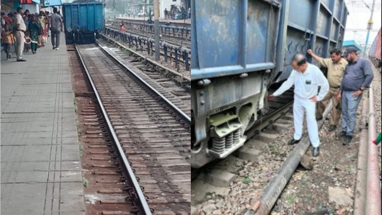 Ambala: Fire in the wheel of a goods train loaded with coal, controlled by fire extinguisher