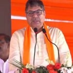 नदबई में भाषण देते सतीश पूनियां।