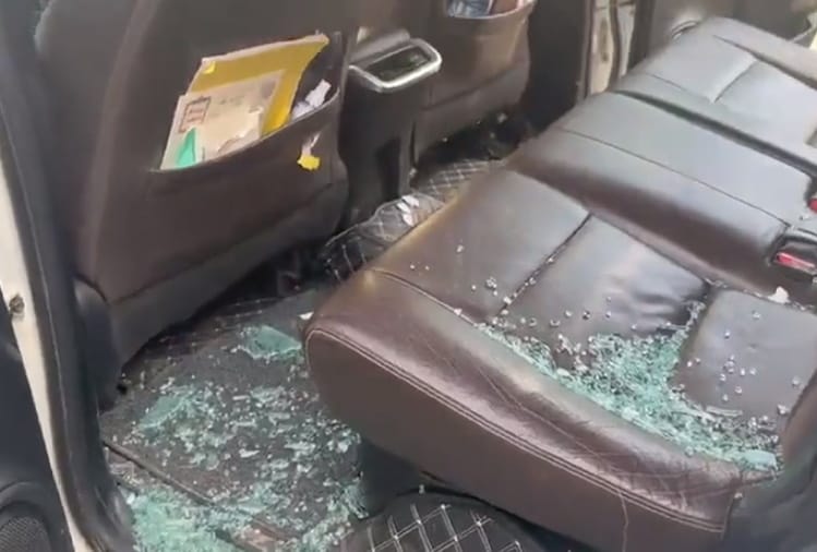 Chandrashekhar Azad Latest News: attackers get out of the car and started firing on Chandrashekhar, see pics