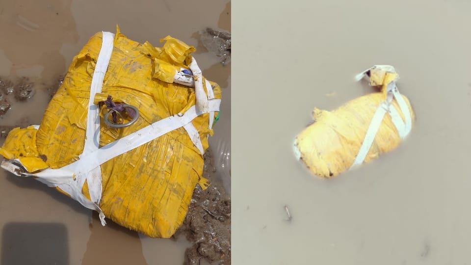 Border Security Force recovered heroin from farming field near village Khalra, in Tarn Taran district