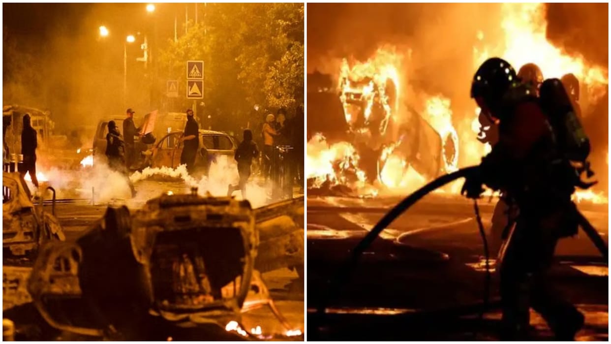 France violence: 13 buses set on fire after teenager shot dead