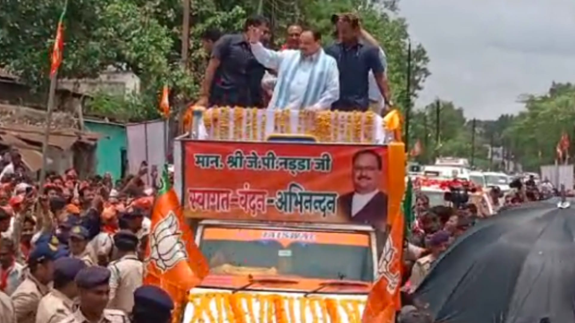Jagat Prakash Nadda addressed public meeting in Khargone, targeted Congress