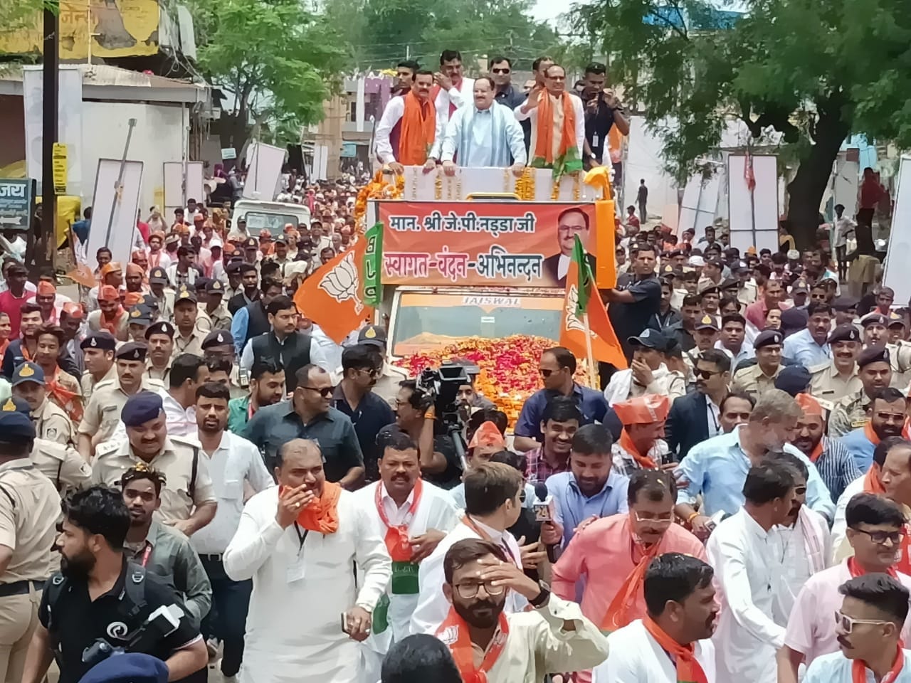 Jagat Prakash Nadda addressed public meeting in Khargone, targeted Congress