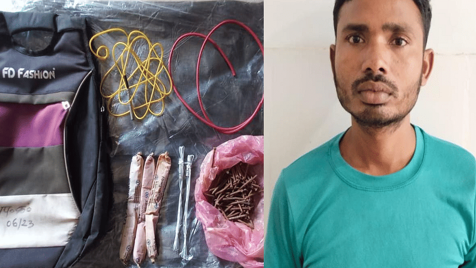 joint party of security forces arrested militia commander with explosives