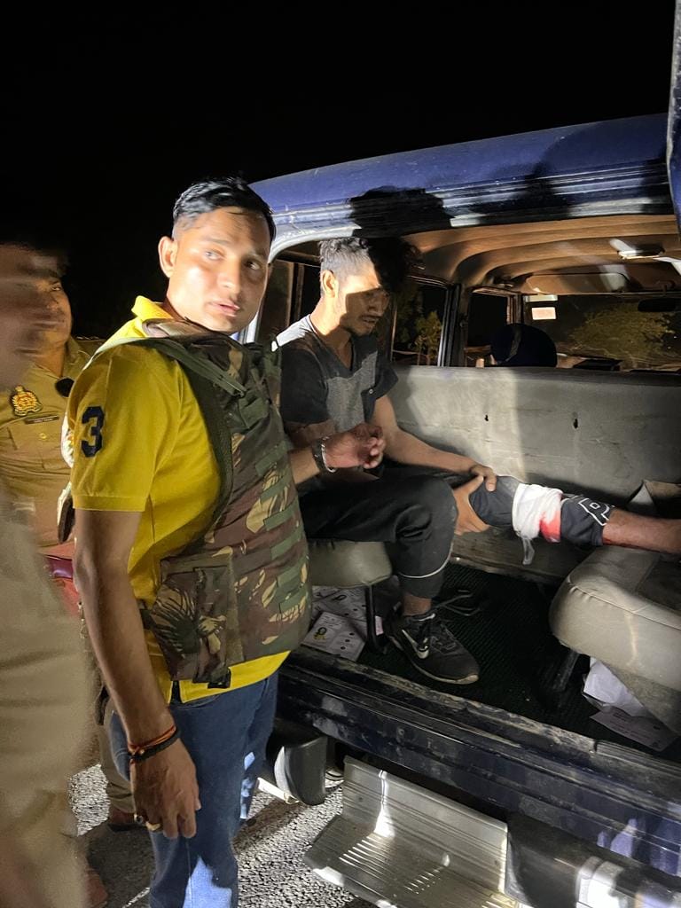 Ghazipur Encounter: Police encounter with the leader of the Kachcha Baniyaan gang, shot in the leg, arrested