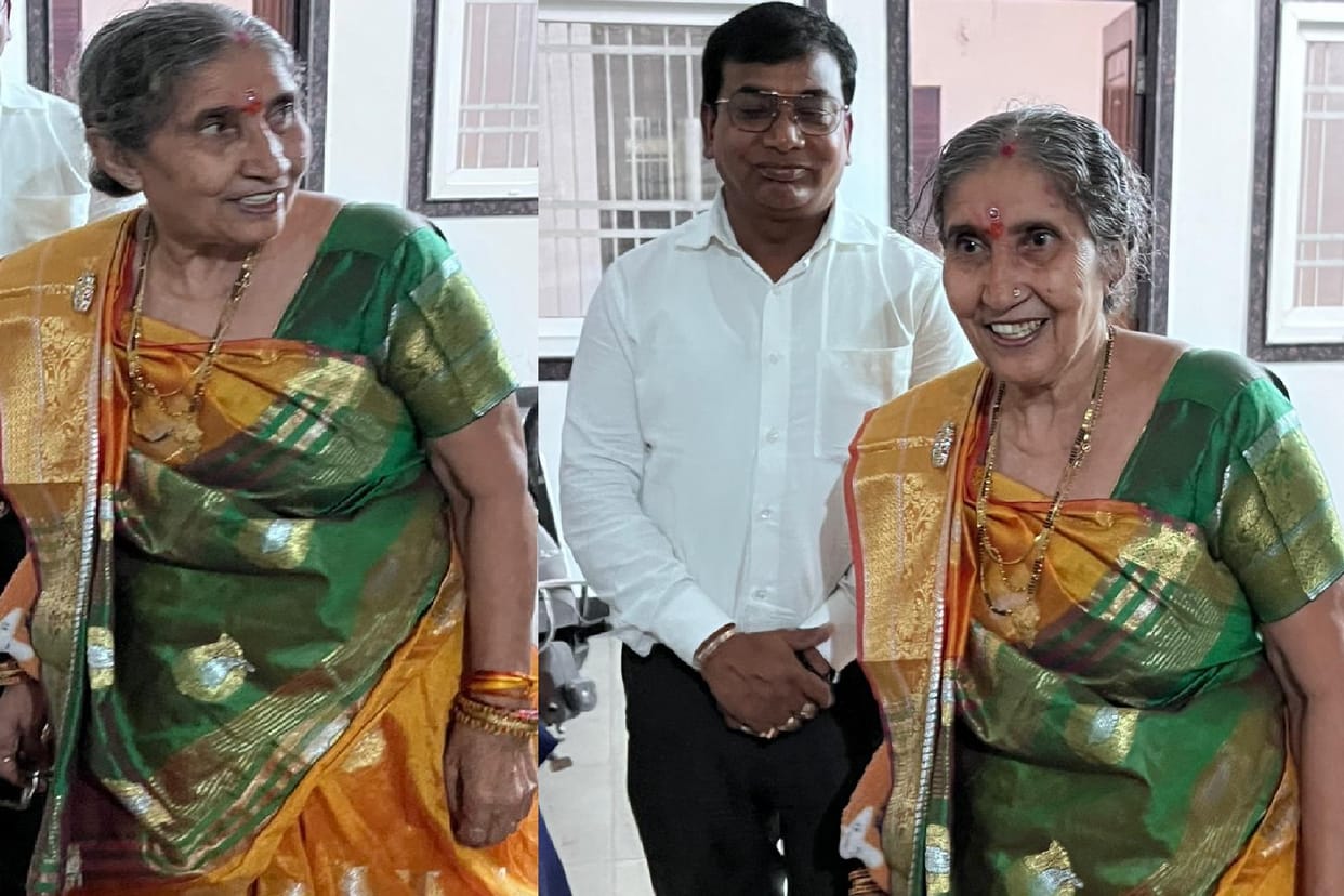 PM Narendra Modi wife Jashodaben visit in Raipur, Worshiped at Gayatri temple, met social people