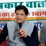 पत्रकार वार्ता करते केंद्रीय मंत्री पीयूष गोयल।