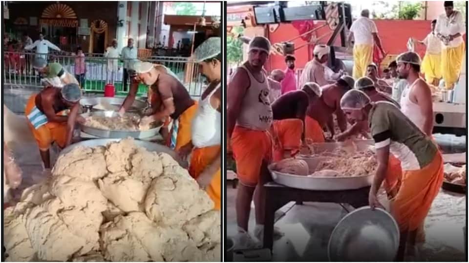 2700 kg Rot prepared in 22 hours in sikar Devipura Balaji Dham unique news