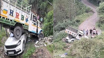 Road Accident shimla: Pickup overturned on a car parked on the road in Vikasnagar, one dead, five injured