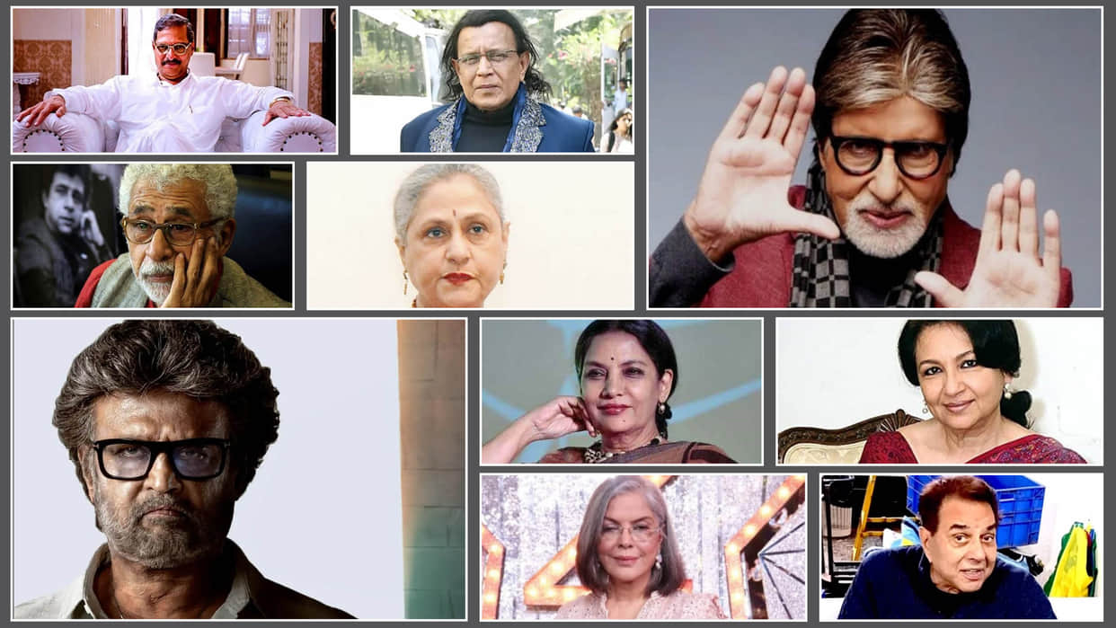 70 Plus Actors amitabh bachchan dharmendra Mithun Sharmila Tagore Shabana Nana Patekar Naseeruddin Rajinikanth