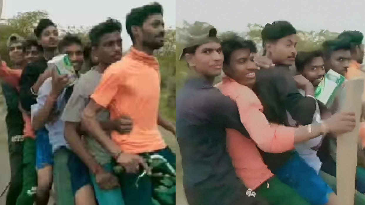 Video of seven teenagers stunting on bike went viral