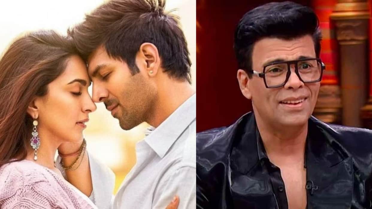 Satyaprem Ki Katha Netizens react Karan Johar interact with Kartik Aayan after watching actor film video viral