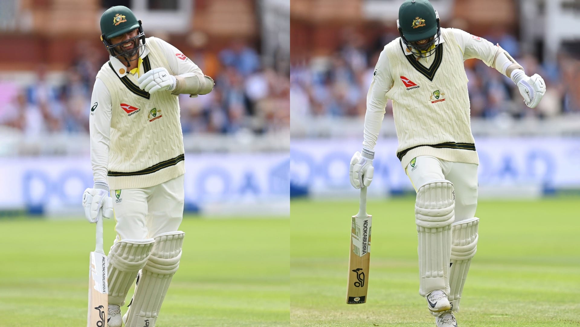 Ashes Injured Nathan Lyon wins hearts Batted with a limp the audience at Lords stood up applauded video watch