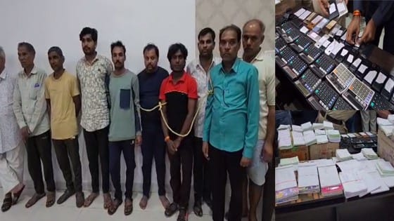 19 thousand slips and 30 mobiles found in betting