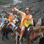 बालटाल से अमरनाथ गुफा की तरफ रवान होते श्रद्धालु