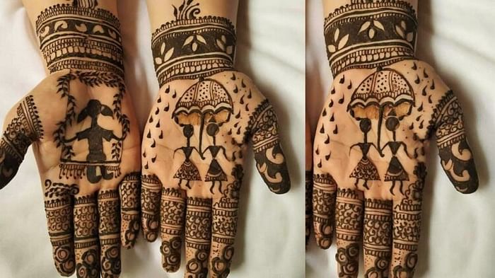 Sawan Mehndi Designs simple mehndi design for front hand in sawan 2023