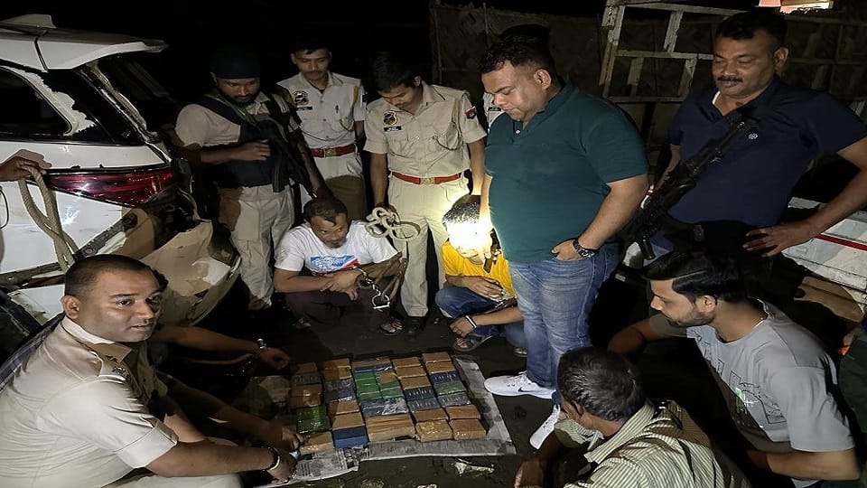 Assam police STF and Kamrup district police seized a large quantity of heroin worth around Rs 11 crore