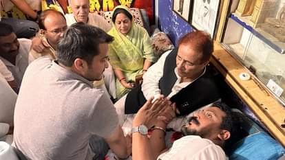 सपा नेता आजम खान और चंन्द्रशेखर