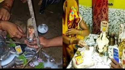 लोगों का दावा: सावन के सोमवार से पहले दूध पी रहे नंदी भगवान, गांव-गांव मंदिरों में लगी भक्तों की कतार Devotees queue up at Bholenath temples to offer milk to Nandi deity in Agra