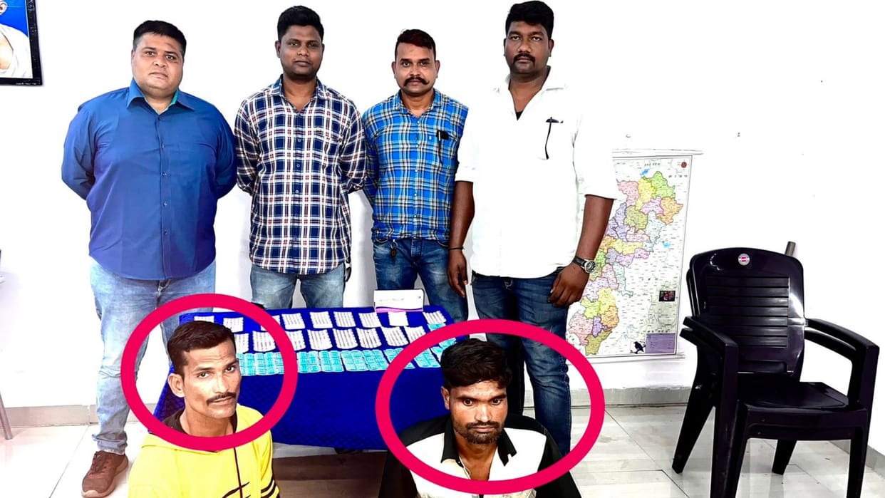 chhattisgarh police arrested two with banned drugs in Bhilai