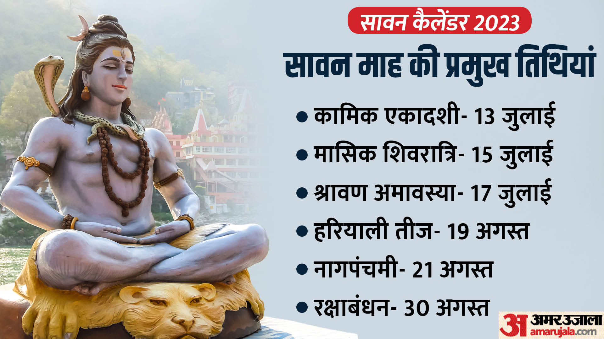 Sawan 2023 Shravan Maas Start From 4 July Sawan Puja Vidhi Importance Significance Wishes Sawan Somwar Dates