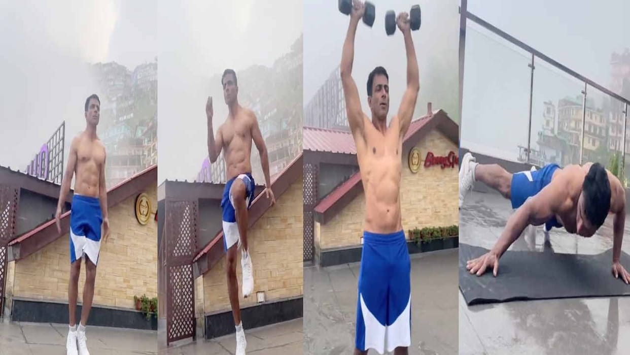 Sonu Sood gave the message of fitness from the cold vallies of Shimla