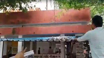 A monkey climbed a tree with a bag full of Rs 1.5 lakh in Shahbad Tehsil rampur