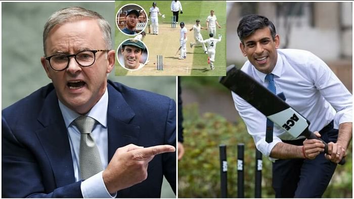 Ashes 2023: Australia PM Anthony Albanese shows Bairstow stumping, Rishi Sunak replies Sandpaper Scandal Photo