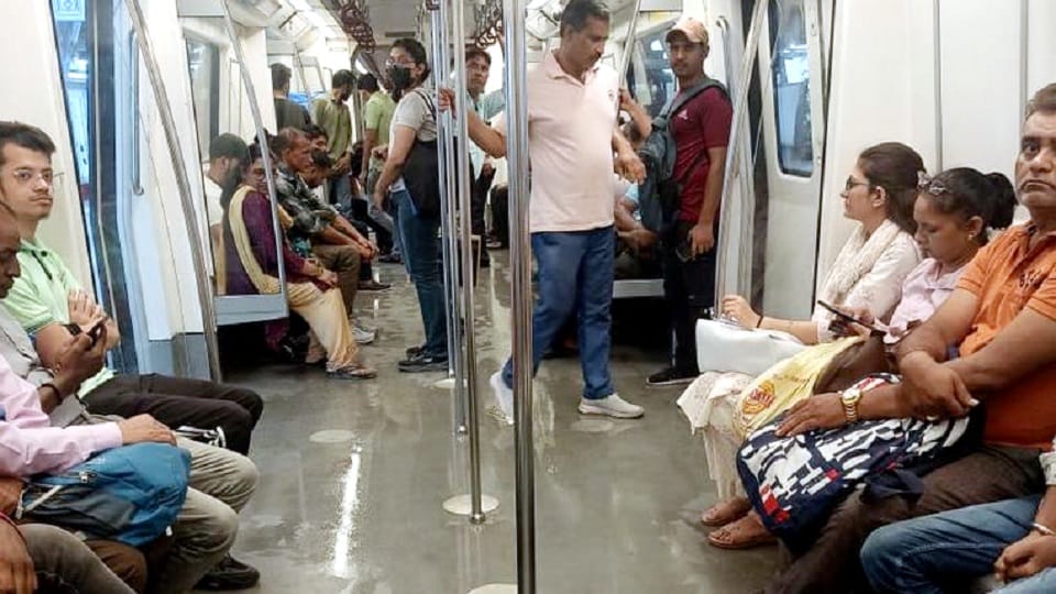 Passengers were troubled for five and a half hours on the Magenta Line a part of the track was filled with wat
