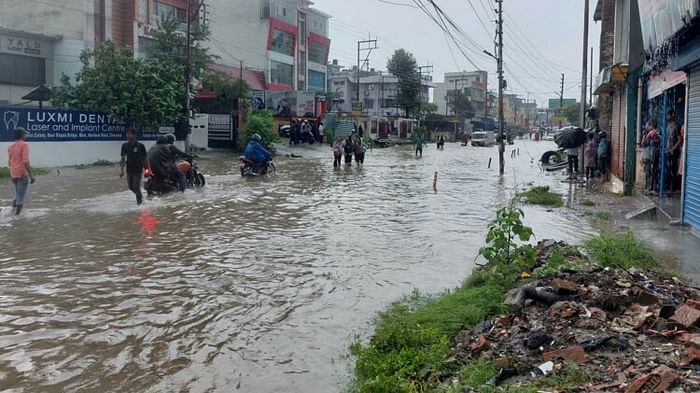 Uttarakhand Weather News Today Waterlogging due to heavy rains River drains swell jam Rispana watch Photos