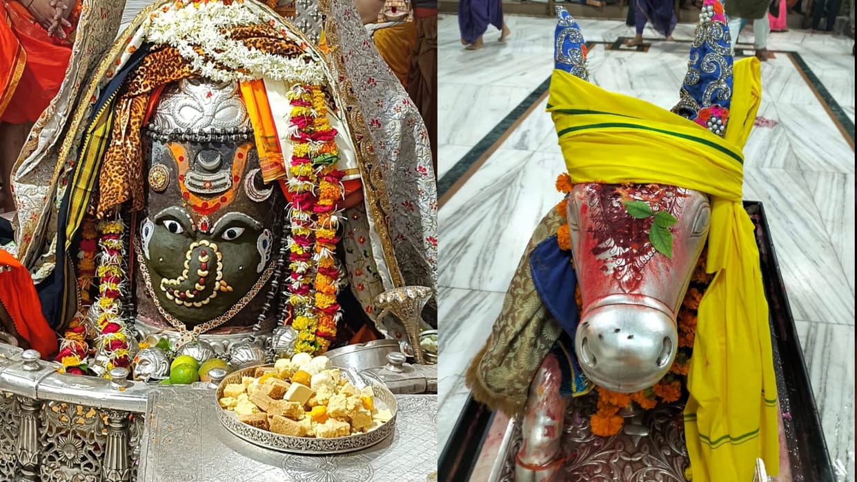 Ujjain Mahakal: Baba Mahakal in the form of Ganesha thousands of devotee participated in Chalayaman Bhasmarti