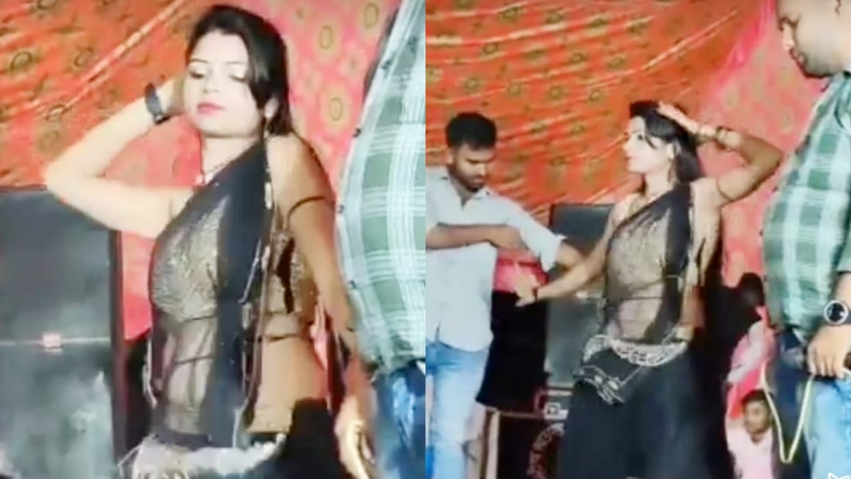 Dholpur News As soon as the Bhagwat Katha ends dancers girls dance fiercely Video Viral