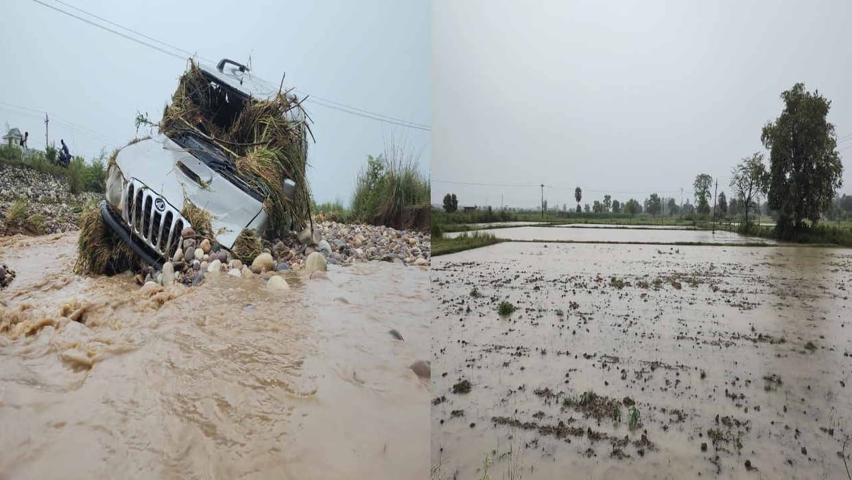 Himachal weather: Monsoon in Himachal, flood in una Scorpio swept away, water entered many houses, Sach pass c